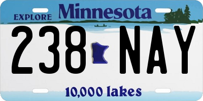 MN license plate 238NAY