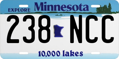 MN license plate 238NCC