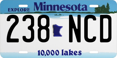 MN license plate 238NCD