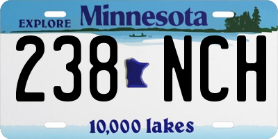 MN license plate 238NCH
