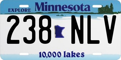 MN license plate 238NLV