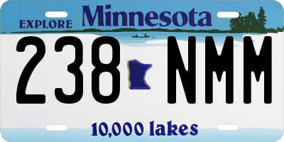 MN license plate 238NMM