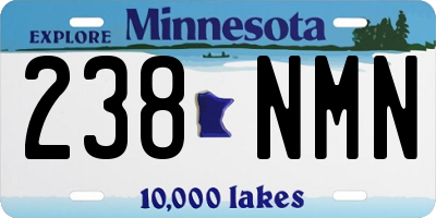 MN license plate 238NMN