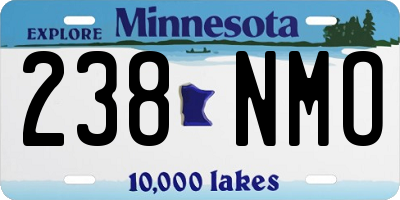 MN license plate 238NMO