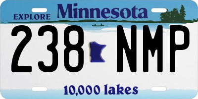 MN license plate 238NMP