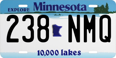 MN license plate 238NMQ