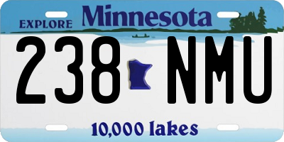 MN license plate 238NMU