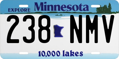 MN license plate 238NMV