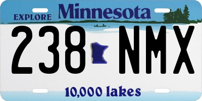 MN license plate 238NMX