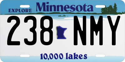 MN license plate 238NMY