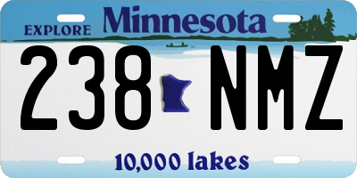 MN license plate 238NMZ