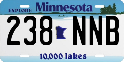 MN license plate 238NNB