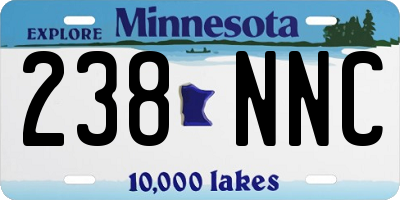 MN license plate 238NNC