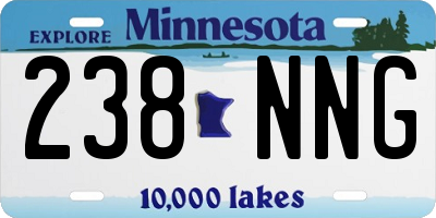 MN license plate 238NNG