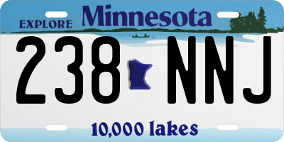 MN license plate 238NNJ