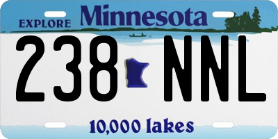 MN license plate 238NNL