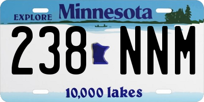 MN license plate 238NNM