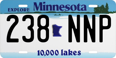 MN license plate 238NNP