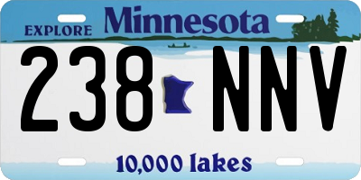 MN license plate 238NNV
