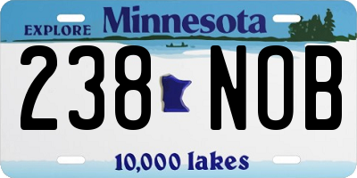 MN license plate 238NOB