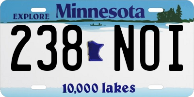 MN license plate 238NOI