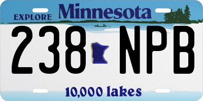 MN license plate 238NPB