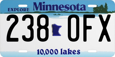 MN license plate 238OFX