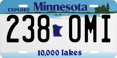 MN license plate 238OMI
