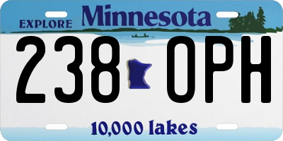 MN license plate 238OPH