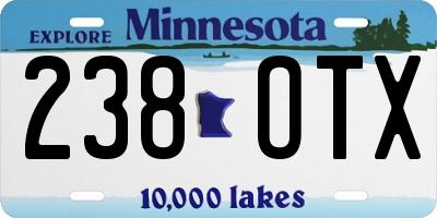 MN license plate 238OTX