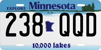MN license plate 238QQD