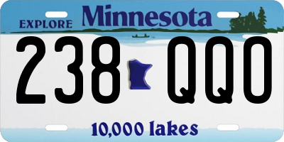MN license plate 238QQO