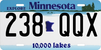 MN license plate 238QQX