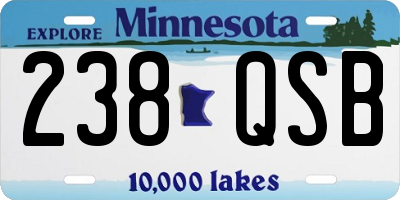 MN license plate 238QSB