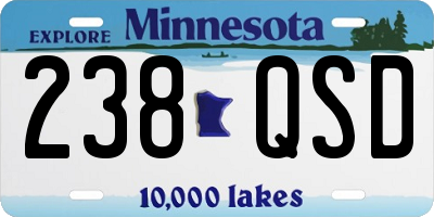 MN license plate 238QSD