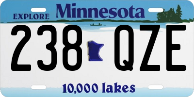 MN license plate 238QZE