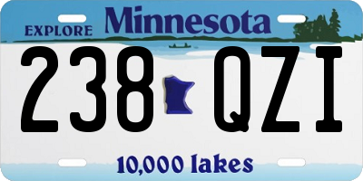 MN license plate 238QZI