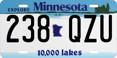 MN license plate 238QZU