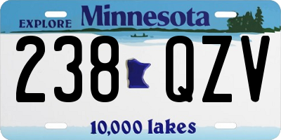MN license plate 238QZV