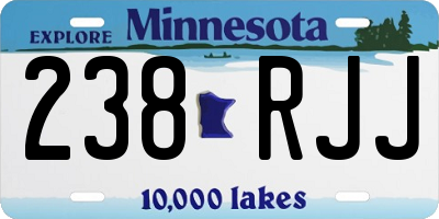 MN license plate 238RJJ