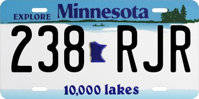 MN license plate 238RJR