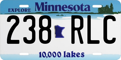 MN license plate 238RLC