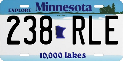 MN license plate 238RLE