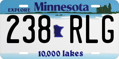 MN license plate 238RLG
