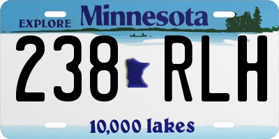 MN license plate 238RLH