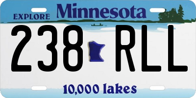 MN license plate 238RLL