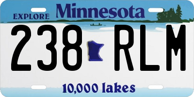 MN license plate 238RLM