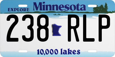 MN license plate 238RLP