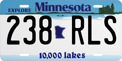 MN license plate 238RLS