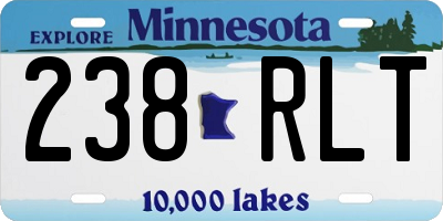 MN license plate 238RLT